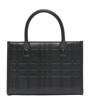 burberry tote, Burberry | Mini Leather Embossed Check Tote Bag商品图片 