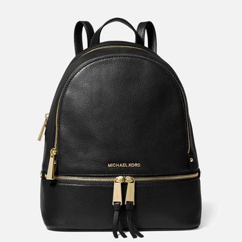 mk双肩包图片, Michael Kors | MICHAEL Michael Kors Women's Rhea Zip Medium Backpack - Black商品图片 额外8折, 额外八折