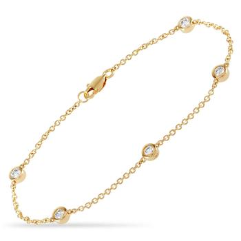 商品LB Exclusive | 14K Yellow Gold 0.50ct Diamond Bracelet,商家Jomashop,价格¥5539图片