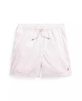 Ralph Lauren | Big Boys Traveler Seersucker Stretch Swim Trunk,商家Macy's,价格¥215