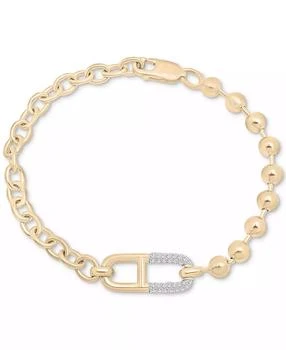 Audrey by Aurate | Diamond Horizontal Link Two-Chain Bracelet (1/5 ct. t.w.) in Gold Vermeil, Created for Macy's,商家Macy's,价格¥2879