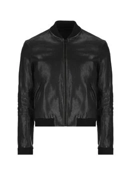 Prada | Prada Long-Sleeved Zipped Leather Bomber Jacket 6.7折