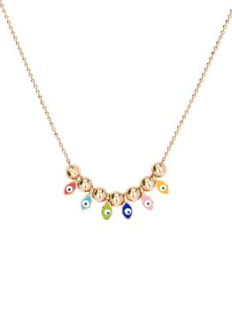 Gabi Rielle好不好, Gabi Rielle | Grand Entrance Lucky Rainbow Eye Gold Vermeil Shaker Necklace商品图片 6折