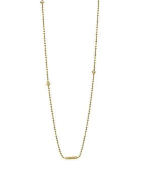 LAGOS | Caviar Gold Collection 18K Gold Beaded Station Necklace, 16",商家Bloomingdale's,价格¥7344