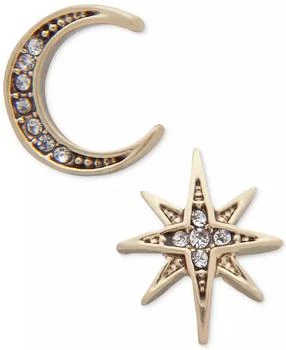 Lonna & Lilly | Gold-Tone Moon & Stars Mismatch Earrings,商家Macy's,价格¥94