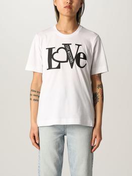推荐Love Moschino cotton t-shirt with logo商品