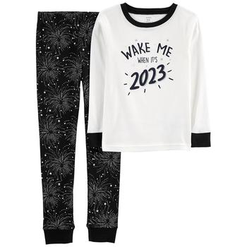 商品Little Boys 2023 Snug Fit Top and Pajama, 2 Piece Set图片