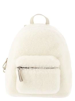 推荐Fleecy Backpack In Virgin Wool And Cashmere With Shiny Handle商品