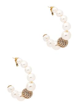 ROSANTICA, ROSANTICA | Bucaneve pearl hoop earrings商品图片 满$1享9折, 满折