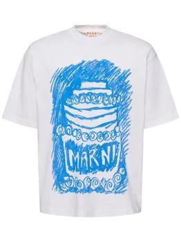 Marni | Blue Cake Jersey T-shirt,商家LUISAVIAROMA,价格¥1956