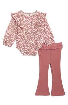 Jessica Simpson | Long Sleeve Bodysuit & Flare Leggings,商家Nordstrom Rack,价格¥73