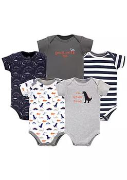 Hudson | Hudson Baby Infant Boy Cotton Bodysuits 5pk, Dinosaur商品图片,