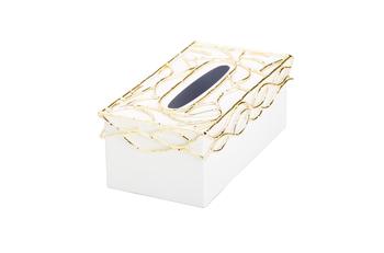 商品Classic Touch Decor | White Tissue Box Gold Mesh Design on Cover,商家Premium Outlets,价格¥416图片