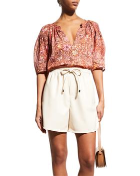 A.L.C., A.L.C. | Julianna Silk Short-Sleeve Top商品图片 4折
