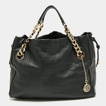 加拿大bvlgari包, [二手商品] BVLGARI | Bvlgari Black Leather Bon Ton Tote商品图片 7.8折, 满1件减$100, 满减