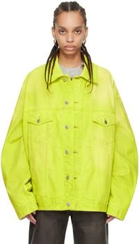 Acne Studios | Yellow Oversized Denim Jacket,商家Ssense US,价格¥4771