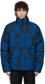 Kenzo | Blue Down Monogram Sport Jacket商品图片,独家减免邮费