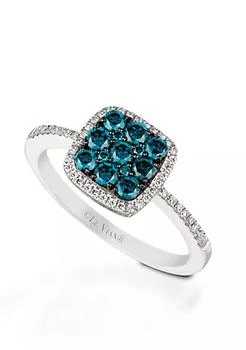 Le Vian | Vian Blueberry Diamond And Vanilla Diamond Geometric Square Ring In 14K Vanilla Gold,商家Belk,价格¥23231