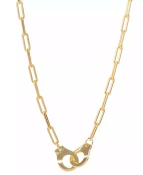 Giani Bernini | Handcuff Paperclip Link Pendant Necklace in 18k Gold-Plated Sterling Silver, 16" + 2" extender, Created for Macy's,商家Macy's,价格¥805