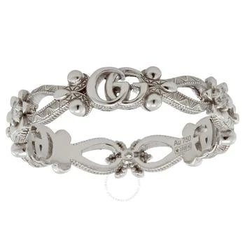 Gucci | Ladies White Gold And Demi Pave Diamonds Floral Ring,商家Jomashop,价格¥6207