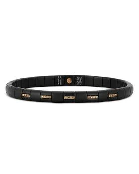 Roberto Demeglio | Men's 18K Rose Gold & Black Ceramic Uomo Champagne Diamond Stretch Bracelet,商家Bloomingdale's,价格¥4802