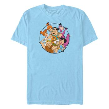 FIFTH SUN | Men's The Flintstones Circle Flintstone Short Sleeve T-shirt商品图片,独家减免邮费