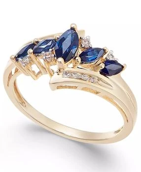 Macy's | Sapphire (3/4 ct. t.w.) & Diamond (1/10 ct. t.w.) in 14k Gold (Also in Tanzanite, Ruby and Emerald),商家Macy's,价格¥3082