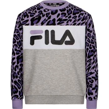 Fila | Logo sweatshirt in red and grey and purple 5折×额外7.5折, 额外七五折
