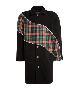 推荐Wool-Blend Tartan Stripe Coat商品