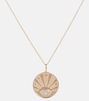 商品Sydney Evan | Evil Eye Luck 14kt yellow gold necklace with diamonds,商家MyTheresa,价格¥12807图片