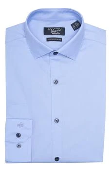 推荐Solid Long Sleeve Heritage Slim Fit Shirt商品