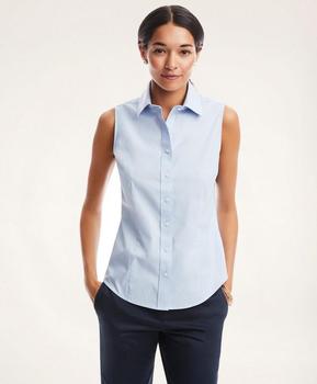 推荐Fitted Non-Iron Stretch Supima® Cotton Sleeveless Dress Shirt商品