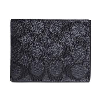 coach山茶花男包, Coach | Men's Signature Leather Slim Billfold商品图片 