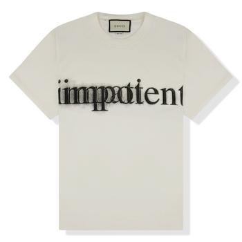 推荐Gucci Impotent Impatient Cream T Shirt商品