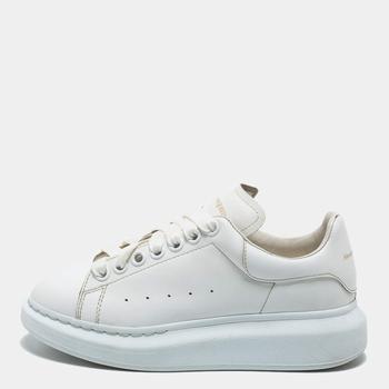 Alexander McQueen White Leather Lace Up Sneakers Size 36.5 product img