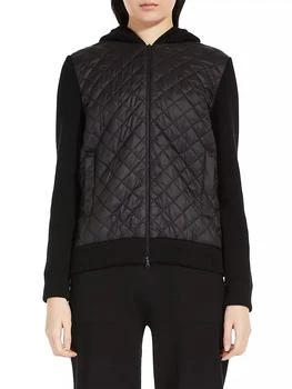 Max Mara | Quilted & Knit Zip-Front Hoodie 独家减免邮费