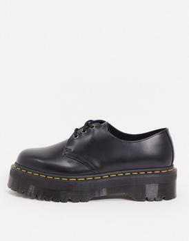 product Dr Martens 1461 3 eye quad platform shoes in black image