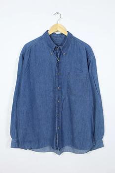 商品Vintage Dark Denim Button-Down Shirt图片