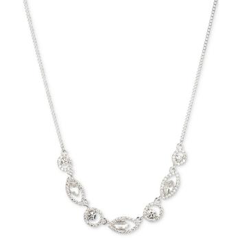 商品Givenchy | Pavé Crystal Orb Frontal Necklace, 16" + 3" extender,商家Macy's,价格¥147图片