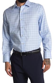 Lorenzo Uomo, Lorenzo Uomo | Oxford Windowpane Trim Fit Dress Shirt商品图片 3.9折