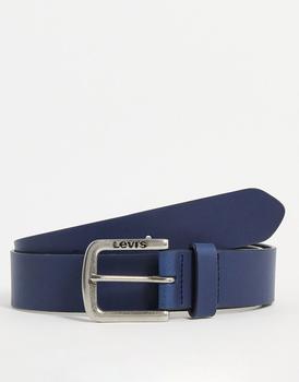 Levi's | Levi's seine leather belt in navy商品图片,额外9.5折, 额外九五折