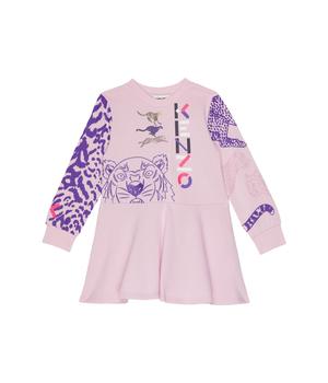 Kenzo | Cheetah Print Long Sleeve Dress (Toddler/Little Kids)商品图片,