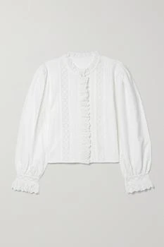 DÔEN | Vermont 罗纹马德拉刺绣有机纯棉衬衫 6.0折×额外9.7折, 额外九七折