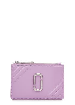 推荐Glam Shot lilac quilted leather wallet商品