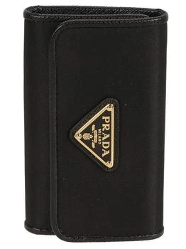 Prada | Prada Logo Plaque Tri-Fold Key Case,商家Cettire,价格¥2168