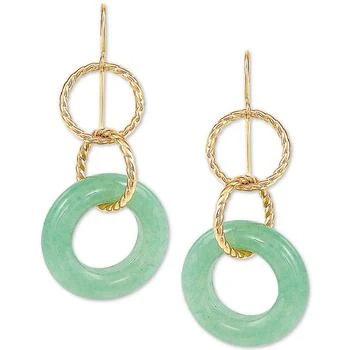 Macy's | Jade Multi-Ring Drop Earrings in 10k Gold,商家Macy's,价格¥2231