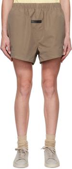Essentials | Brown Cotton Shorts商品图片,6.3折, 独家减免邮费