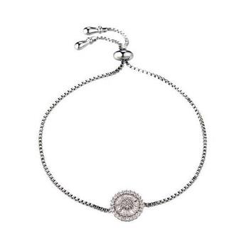 推荐Cubic Zirconia Flower Slider Bracelet商品