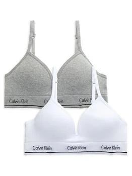 Calvin Klein | Girl's 2-Piece Logo Bralette Set,商家Saks OFF 5TH,价格¥137