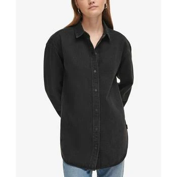 Calvin Klein | Women's Cotton Oversized Denim Overshirt Jacket,商家Macy's,价格¥373